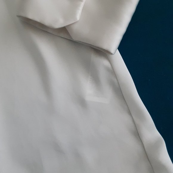 Women's Zara Cream Colored Polyester Long Sleeve Blouse, Size M - Picture 5 of 12